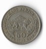 Moneda 50 cents 1942 - East Africa, 3,8879 g argint 0,250