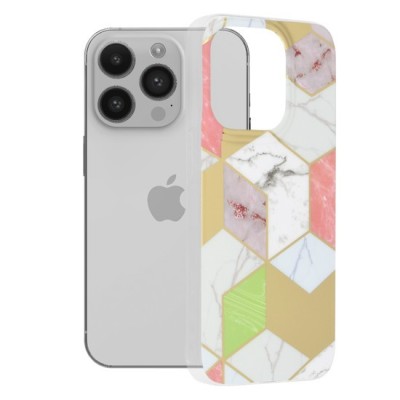 Husa pentru iPhone 14 Pro - Techsuit Marble Series - Purple Hex foto