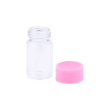 Mini recipient din sticla cu capacel din plastic 8 ml, 20 x 40 mm