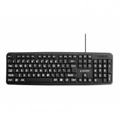 Tastatura cu fir litere mari GEMBIRD KB-US-103