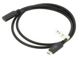 Cablu USB 3.1 USB C 1m negru 5Gbps 60W