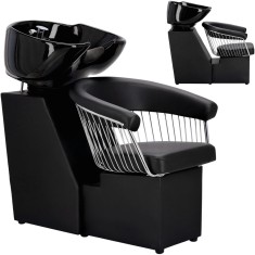 Scafa coafor Zoe pentru salonul de coafură și frizerie cu bol ceramic mobil armătură baterie si cască