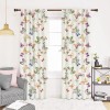 Set draperii dim-out model floral cu rejansa transparenta cu ate pentru galerie, Madison, 150x235 cm, densitate 700 g/ml, Nimfalide, 2 buc