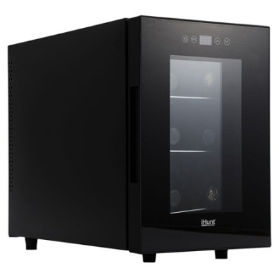 Racitor de vinuri silentios 6 sticle, 16L, No Frost, anti-UV, negru foto