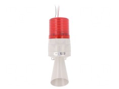 Semnalizator Luminos ?i Acustic 24VDC LED Ro?ie IP54 foto