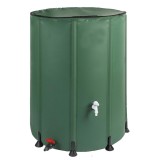 Rezervor apa pluviala 1000 L, pliabil 100x125 cm, cu robinet, filtru si capac cu fermoar, PVC rezistent UV, verde Household NewTrend