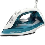 Fier de calcat cu abur Philips Seria 2000 DST2010/90, Sistem anti-picurare, Capacitate rezervor 250ml, Talpa Non Stick, Albastru inchis