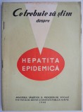 Ce Trebuie Să Știm Despre Hepatita Epidemică - M. Voiculescu - Carte Medicină, Tratamente Naturiste