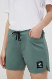 Cumpara ieftin Mammut pantaloni scurți outdoor Massone Light culoarea verde, neted, medium waist