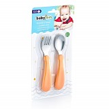 Cumpara ieftin Set tacamuri din inox pentru copii BabyJem (Culoare: Roz)