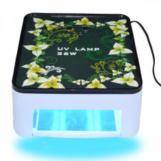 Lampa UV 36W Design Floral Uscare Rapida Gel Unghii si Oja Semi SM301 foto