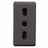 Priza schuko simpla Gewiss System GW21203-1BL, incastrata, modulara - 1, contact de protectie, neagra
