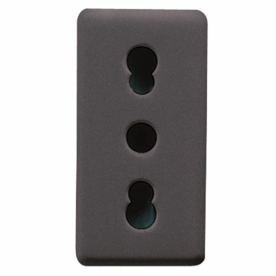 Priza schuko simpla Gewiss System GW21203-1BL, incastrata, modulara - 1, contact de protectie, neagra foto