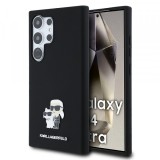 Husa pentru Samsung Galaxy S24 Ultra S928, Karl Lagerfeld, Silicone Karl &amp; Choupette, Neagra