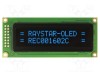 Afișaj OLED alfanumeric 16x2 albastru 85x36x10mm RAYSTAR OPTRONICS