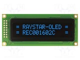 Afișaj OLED alfanumeric 16x2 albastru 85x36x10mm RAYSTAR OPTRONICS