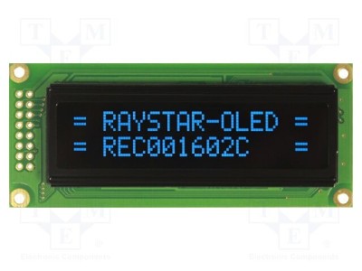 Afișaj OLED alfanumeric 16x2 albastru 85x36x10mm RAYSTAR OPTRONICS foto