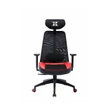 Scaun gaming Serioux Kyrian, adjustabil, piston pe gaz clasa 4, manere 3d, tetiere reglabile, baza stea cu 5 picioare, suporta pana la 150 kg, rosu