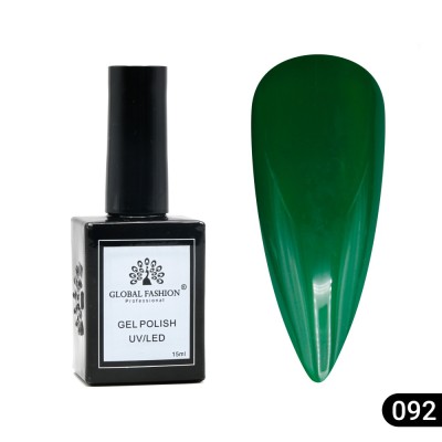 Oja semipermanentă Global Fashion, Gel polish&amp;nbsp;Elite Glow 15&amp;nbsp;ml,&amp;nbsp;92 foto