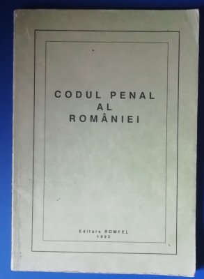 myh 32s - Codul penal al Romaniei - ED 1993 foto