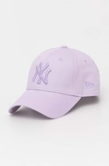 New Era șapcă de baseball din bumbac culoarea violet, cu imprimeu, NEW YORK YANKEES