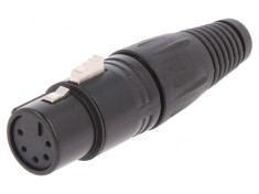 Mufa XLR 5PIN Mama pe Cablu Neagra foto