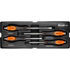 Set surubelnite de impact, late si cruce, sertar TIP A (385x150 mm) pentru dulap mobil, PH2-3, 6-8 mm, 125-150 mm, 4 buc, RICHMANN foto