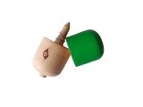 Cumpara ieftin Kendama Pill Verde Lemn, 11cm, Joc Dexteritate, Indemanare, Concentrare, 9 ani+
