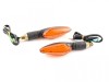 Set 2 Lampi Semnalizare Moto LED, Geam Portocaliu, Omologare E4, Revo