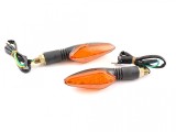 Set 2 Lampi Semnalizare Moto LED, Geam Portocaliu, Omologare E4, Revo