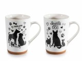 Set 2 cani portelan multicolor Catelus &Oslash; 8,5 cm x 12 H, 380 ml