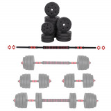 Cumpara ieftin Set Haltera si Gantere Ciment inSPORTline CEMBER 40KG FitLine Training