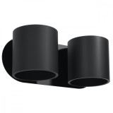 Lampi De Perete Orbis Negru Aluminiu 2 Becuri Cilindrici Moderni De Interior