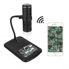 Microscop video digital 1000x WiFi telefon Android iOS cu stand special +CADOU! foto