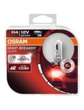 Set 2 buc Bec H4 NIGHT BREAKER SILVER +100% Osram 12V 60/55W