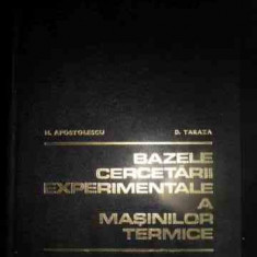 Bazele Cercetarii Experimentale A Masinilor Termice - N.apostolescu D.taraza ,546211