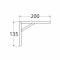 Consola rabatabila pentru rafturi WSC, 200x135x30 mm