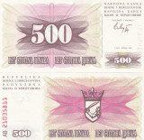 Bosnia Hertegovina 500 Dinara 1992 UNC
