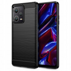 Husa Tech-Protect TPUcarbon pentru Xiaomi Redmi Note 12 5G/Poco X5 5G Negru