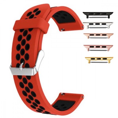 Curea silicon, compatibila Apple Watch 9|8|7|6|5|4|3|2|1 Series, 41mm|40mm|38mm, Black Lava foto