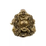 Statueta Feng Shui Buddha cu Salba si Pepita 6 cm - INVFS69, Inovius