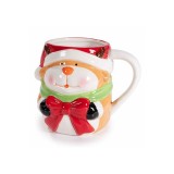 Cana Craciun Ren ceramica multicolora &Oslash; 10 cm x 10,5 H, 500 ml