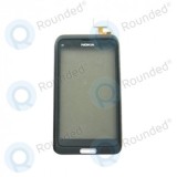 Ecran tactil Nokia E7-00 + capac frontal (negru)