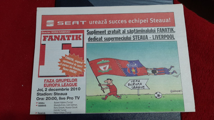Supliment Fanatik Steaua - Liverpool
