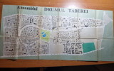 Harta - ansamblul drumul tabereii - din anii &#039;70 - dimensiuni 56 \ 27 cm