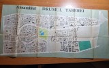 Harta - ansamblul drumul tabereii - din anii &#039;70 - dimensiuni 56 \ 27 cm