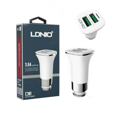 Incarcator auto inteligent USB LDNIO 3.6A C301 foto