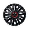 Set 4 capace roti Negre Cu Inel Rosu Royal R14 pentru gama auto SsangYoung, Autohelix MSA