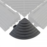 Placi de podea RAMROXX Performance pentru garaj, colt de podea, piesa coltara, negru Performance AutoTuning