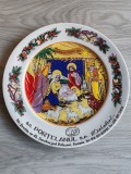 Farfurie Porțelan Dorohoi de Colecție &ndash; Nașterea Domnului, 29 cm &ndash; Stare Impecabilă